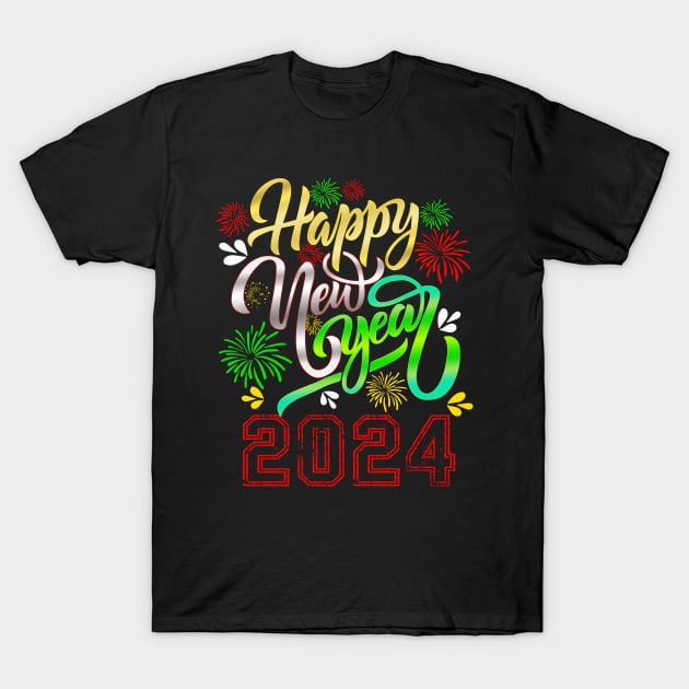 New Years Eve Party 2024 Christmas 2023 Happy New Year Xmas T-Shirt by Gendon Design